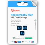 Adobe Photography Plan – 1TB Cloud Storage